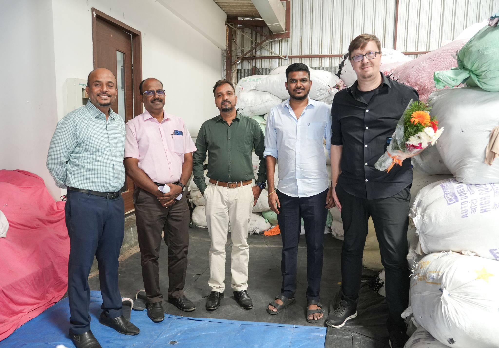 Kaido Kubri from Reverse Resources Visits JK Traders to Explore Circular Textile Innovations
